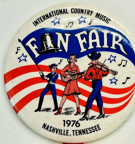 Nashville Tennessee International Country Music Fan Fair 1976 Knopfleiste Rückseite - Bild 2 von 3