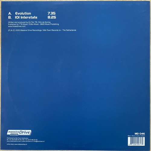 Three Drives – Evolution 12” Vinyl Trance 2005 Netherlands MD046 VERY GOOD - Picture 2 of 3