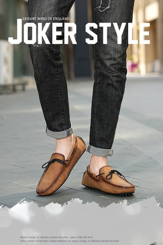 Genuine Leather Men'S Casual Shoes Loafers Moccasins Breathable Driving Shoes - Picture 9 of 27