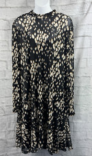 Black & Cream Dots Stretchy Mesh Size 24 Long Sleeve Layered Boho Lightweight