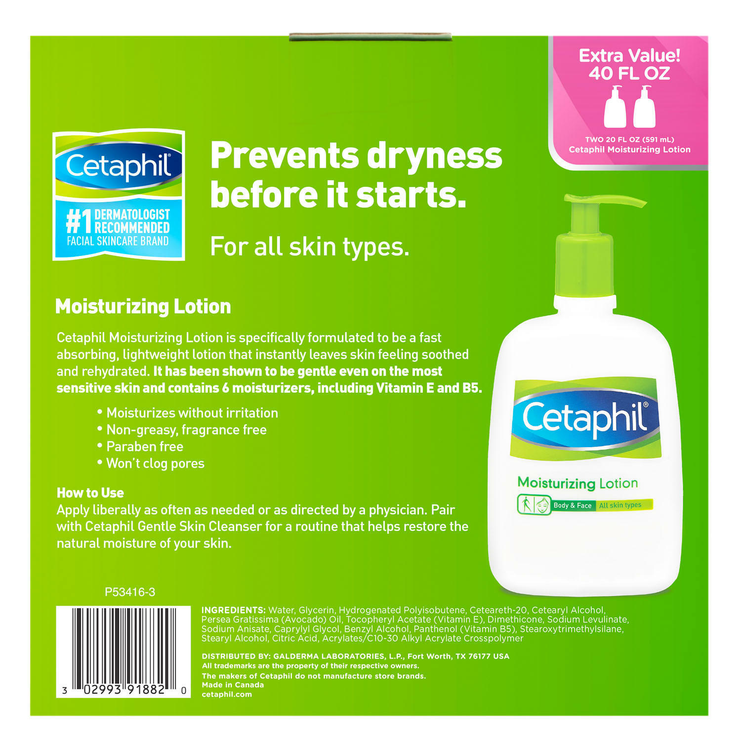 cetaphil moisturizing lotion vitamin e