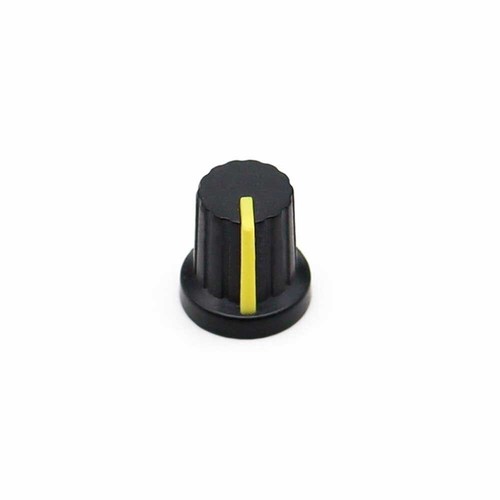 20 Pcs 6mm Shaft Hole Dia Plastic Threaded Knurled Potentiometer Knobs Cap 15*15 - Afbeelding 3 van 14