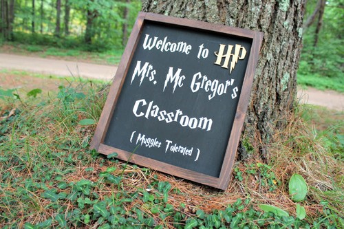 Wizardly Themed Teacher Last Name Classroom Sign / Teacher Appreciation Gift - Picture 3 of 4