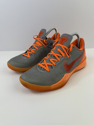 Nike Men's Kobe VIII 8 Nike ID Orange & Grey Basketball 586174-992