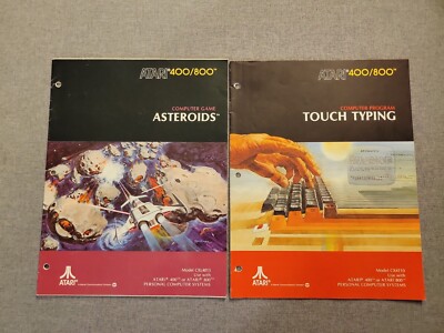 Atari 400 800 Asteroids & Touch Typing Instruction Manuals Original | eBay