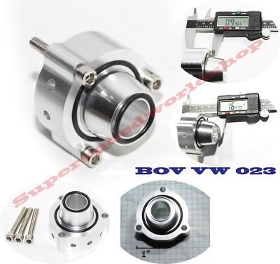 BlowOffValve Spacer Silver fit VW Audi TSI FSI TFSI MK5 MK6 GTI B7 2.0T Diverter