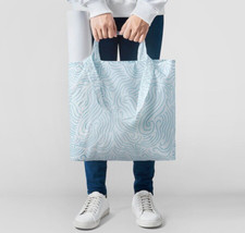 2 PK~IKEA SKYNKE Reusable Blue Swirl Shopping...
