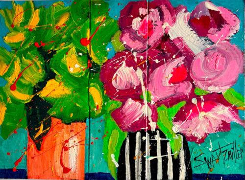 colorida PINTURA ORIGINAL POP ART GATO Única Reciclada SWARTZMILLER ADN FIRMADA - Imagen 5 de 20