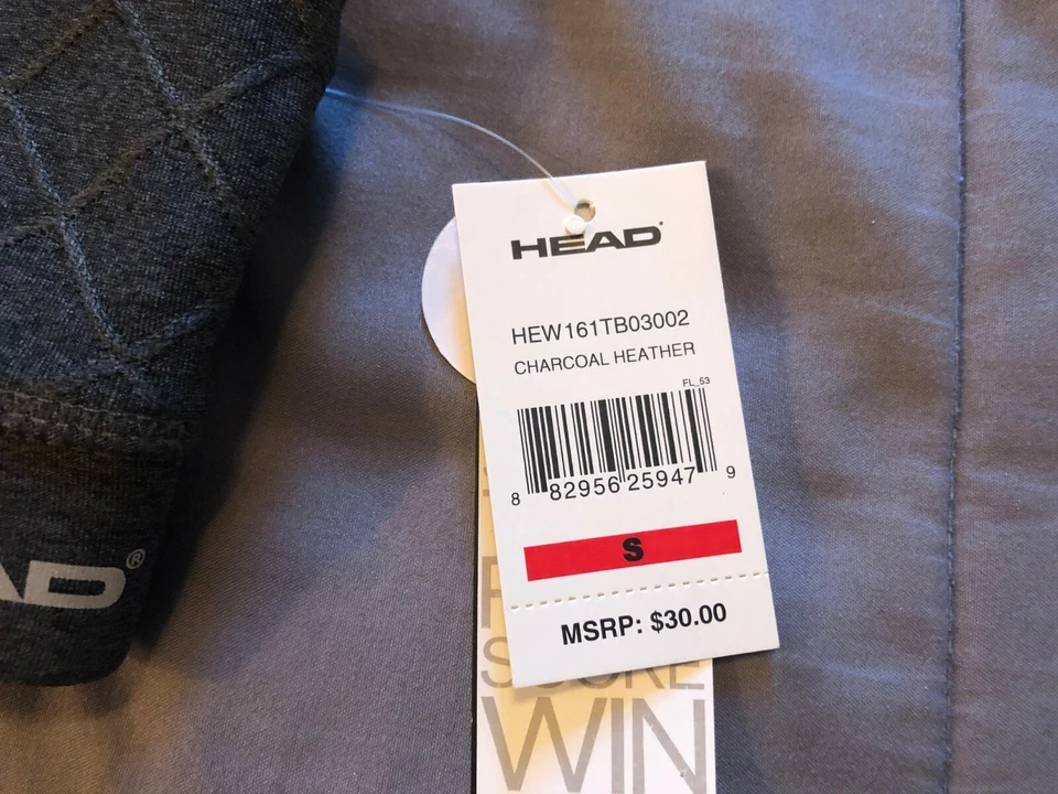 HEAD Women's Sports Bra, Charcoal Heather, NWT, Small and Medium Available. - Image 2 of 4