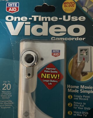 Rite Aid One Time Use Video Camcorder Never Opened In Package
