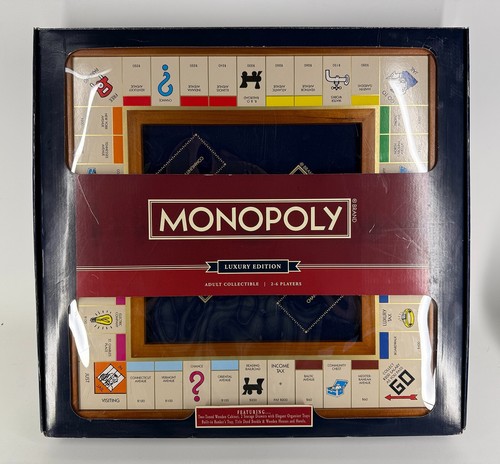 Monopoly Luxury Edition Maple Wooden Collectible Game Board Brand New Sealed