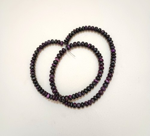 SÜDAFRIKANISCHER SUGILIT 6 MM RONDELL PERLEN - 18 Zoll Strang - 3864E
