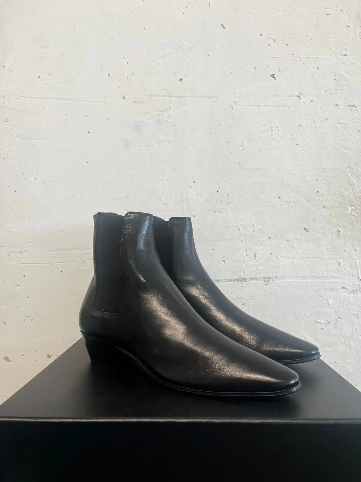 Stivali Saint Laurent Paris Vasilli in morbida pelle nera nuovi con etichette 41 5