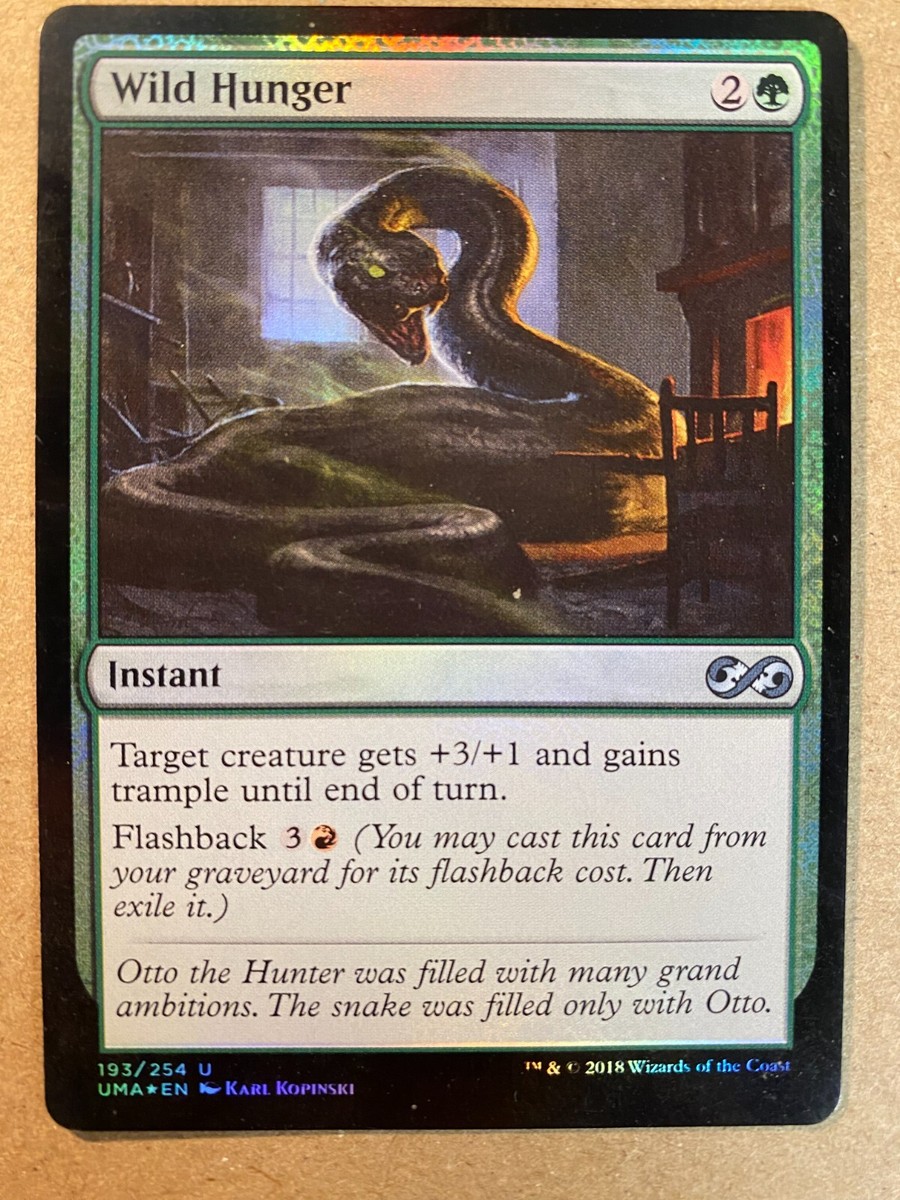MTG 1x FOIL Wild Hunger Ultimate Masters Modern Magic the Gathering Card x1 NM MTG 1x FOIL Wild Hunger Ultimate Masters Modern Magic the Gathering Card x1 NM