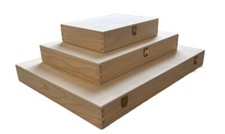 Premium Gold Hinged Wooden Box:Arts Crafts, Pens, Pencil Case, Envelope Storage