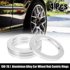 4pcs 108mm to 78.1mm Aluminium Alloy Car Hub Centric Rings Wheel Bore Spacer