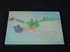 (25) Vintage CHRISTMAS POSTCARDS - DaySpring Cards - Horse & Sleigh - SEALED New