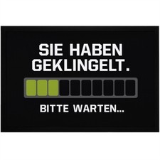Fußmatte mit Spruch lustig Sie haben geklingelt Bitte warten loading rutschfest