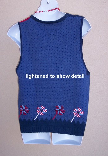Quacker Factory American Patriotic Angel Pullover Weste Gr. L 4th of July Top - Bild 9 von 11