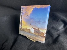 7 x7 Gallery Wrapped Cape Lookout Lighthouse with mini easel on Canvas