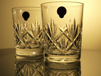 Waterford Crystal Eve 12oz. Doppel Altmodische Becher Paar Neu