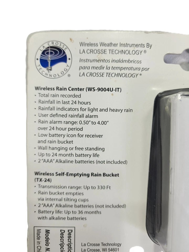 La Crosse Technology Wireless Rain Measurement Center Self-Emptying Rain Bucket - Image 3 of 4