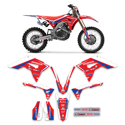 #ad Honda CRF 450 Graphics Kit 2017 2018 2019 HRC Racing With Number Plate Graphics $99.99