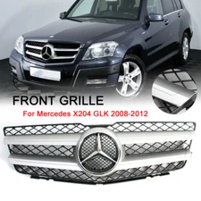 Front Upper Grille For Mercedes-Benz X204 GLK-Class GLK350 W/Emblem 2009-2012