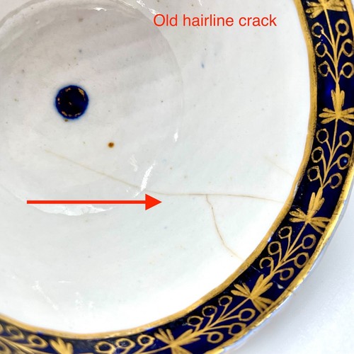 ANTIQUE EARLY WORCESTER BELLFLOWER TEA BOWL & SAUCER, DR WALL? FLIGHT BARR? - Picture 14 of 16
