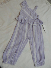 BNWT Habitual Kids Girls 18 Months Lavender Linen Off Shoulder Longall ROMPER