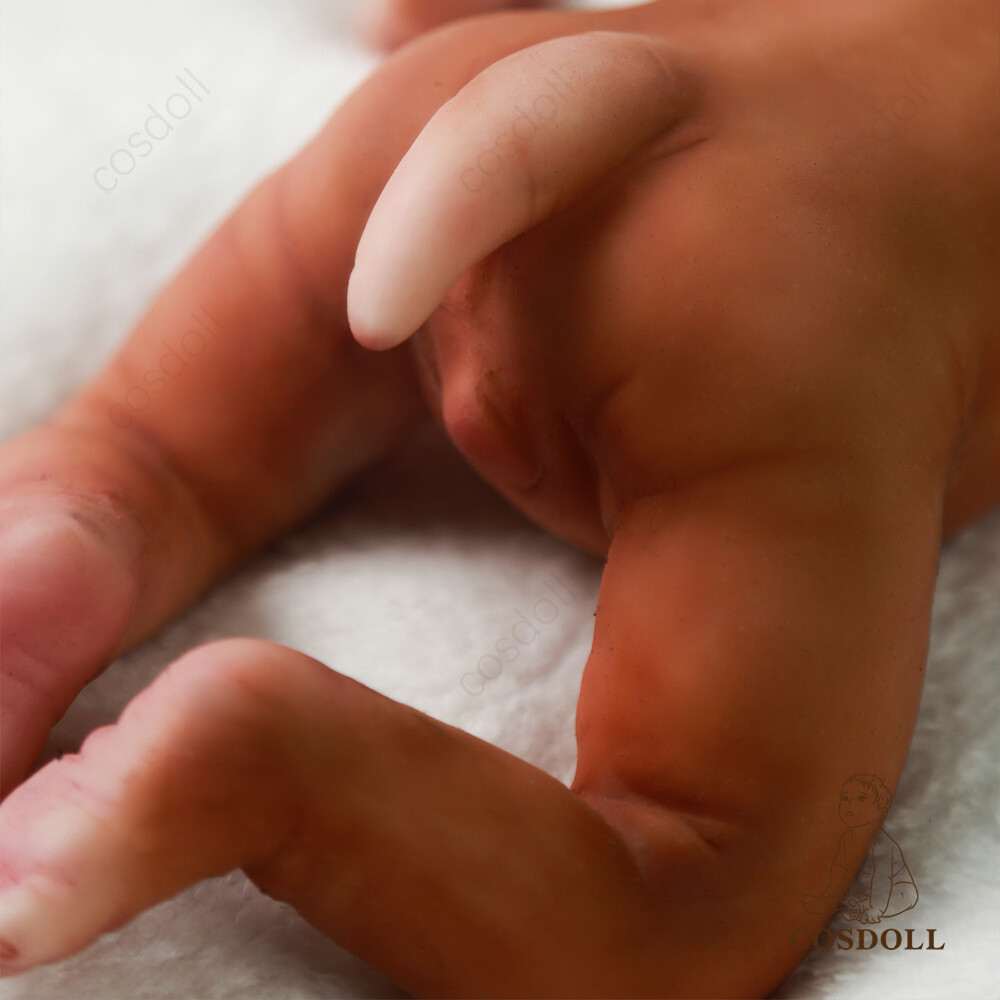 13.7" Soft Silicone Yellow Dog Reborn Puppies Doll Lifelike Handmade Dog Dolls