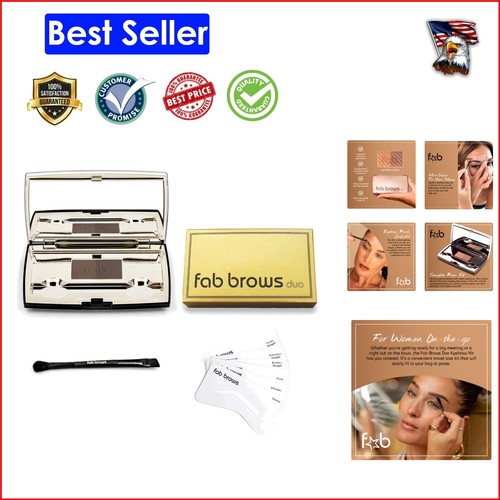 Professional Brow Shaper and Eyebrow Palette Set for Natural-Looking Results