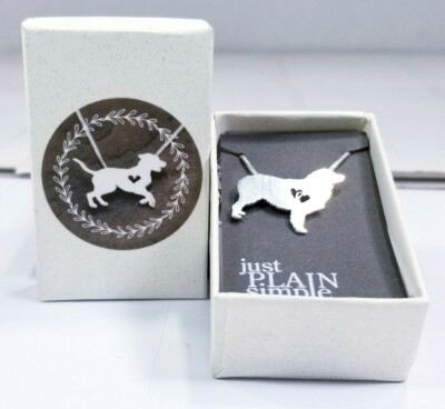 Just Plain Simple Dog Silhouette 16'' Necklace