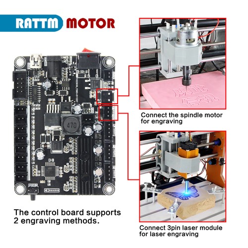 〖DE〗3018-PRO Mini CNC Router 5.5W Holz Laser Graviermaschine GRBL Fräsmaschine - Bild 5 von 19