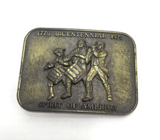 Vintage 1976 Bicentennial Belt Buckle   1776  1976 Spirit of America, USA Patriot