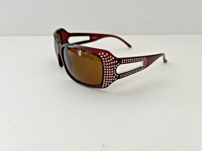 Womens Fashion Bling Sunglasses  Brown Frame With Rhinestones UV400 Protection