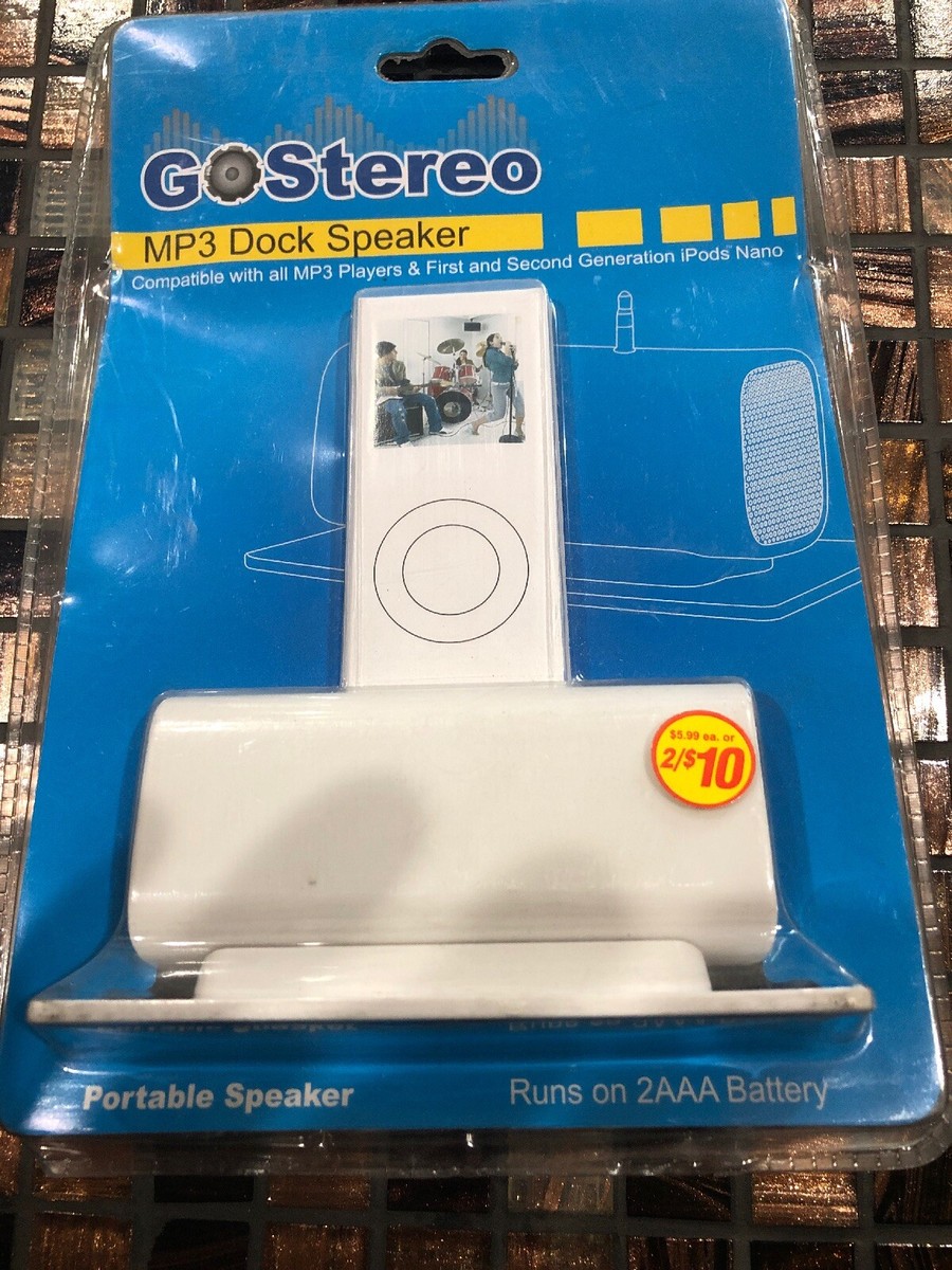 Gostereo MP3 iPod Nano 1st 2nd Generation Portable Dock Speaker