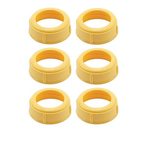 6 Collars MEDELA Bottle Nipple Collars Rings New! for slow o