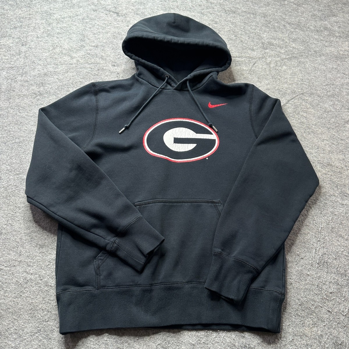 Georgia Bulldogs Nike Hoodie Sweatshirt Men M Black Fleece Pullover Cotton  Poly | eBay