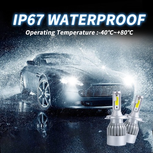 2X C6 Coche Faros LED Lámparas Bombillas Alto Bajo 6000K 3800LM 36W 9005 9006 H1 - Imagen 8 de 18