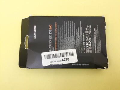 Samsung 870 EVO 4TB 6Gbps SATA 2.5 Inch Internal SSD MZ-77E4T0B/AM