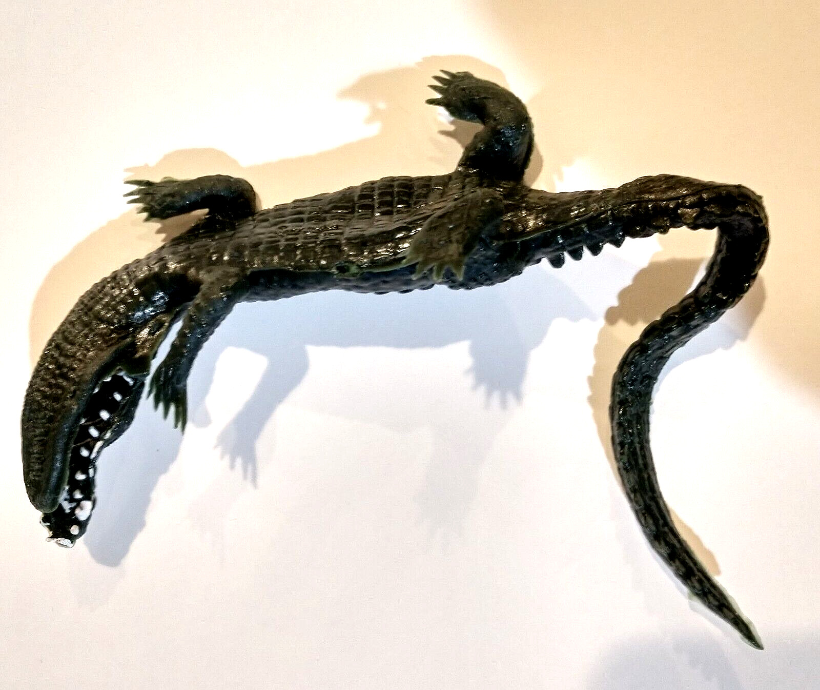 Vtg Rubber Toy Dime Store Oil Jiggler Alligator Figure Hong Kong 1960s Nos New