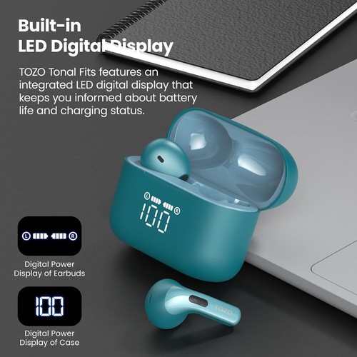 TOZO Tonal Fits(T21) Wireless Earbuds Bluetooth 5.3 Dual Mic Call Noise Cancel - Picture 41 of 47