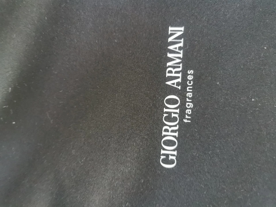 Giorgio Armani Fragrances Laptop Case Navy Blue & Black Luxury Designer  - Image 3 of 4