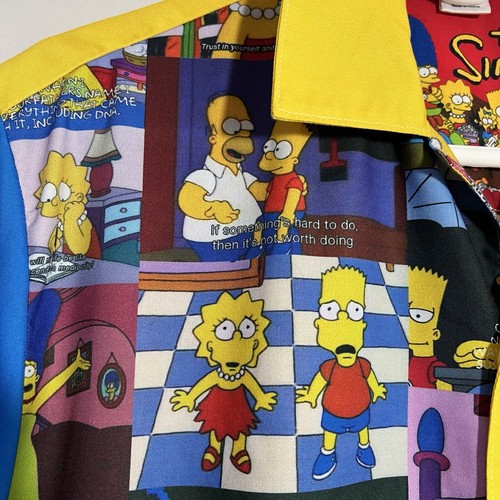 Camicia manica corta uomo The Simpsons gialla spaccata manica corta bottoni hawaiani S - Foto 3 di 11