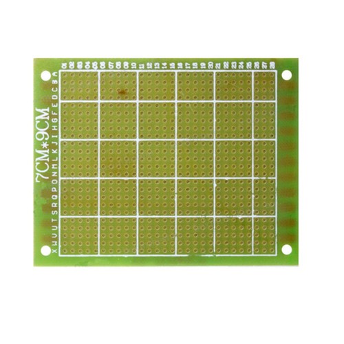 5 X PCB Prototype Board Breadboard FR-4 Glass Fiber Green 7X9cm 672 Holes - Picture 2 of 2