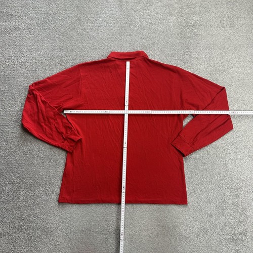 LACOSTE Herren Poloshirt Polohemd Gr. M Logo Classic Polo Shirt Langarm 2506 Rot - Bild 5 von 7