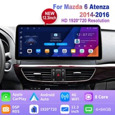 12.3"4 64 Android 13 for Mazda 6 Atenza 2014 16 Car Stereo Radio GPS NAV Carplay