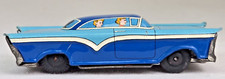 Vintage Blue 1958 Ford Made In Japan Friction Powered Lithographed Metal Auto 4"