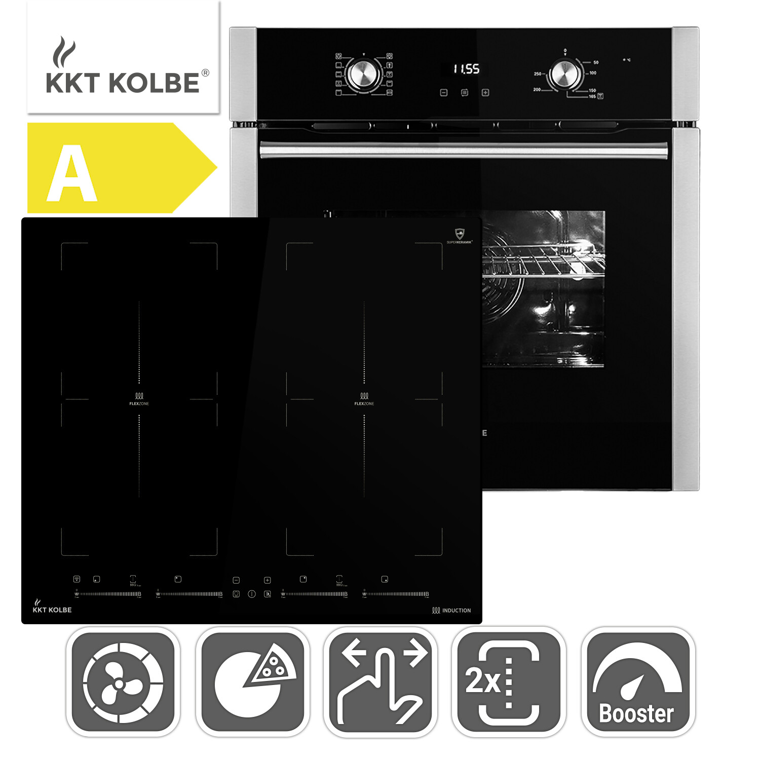 60cm Forno da incasso EB8005ED + 59cm Piano Cottura Induzione IND5904FZ